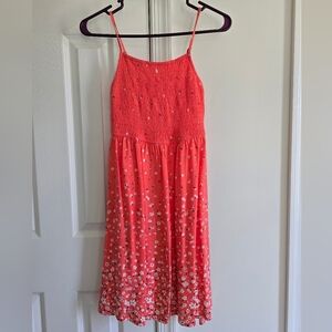 Coral Floral Maxi Dress